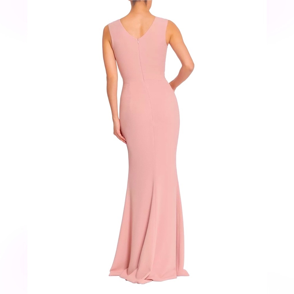 Dress the Population Sandra V Neck Gown: Blush - Picture 2 of 9